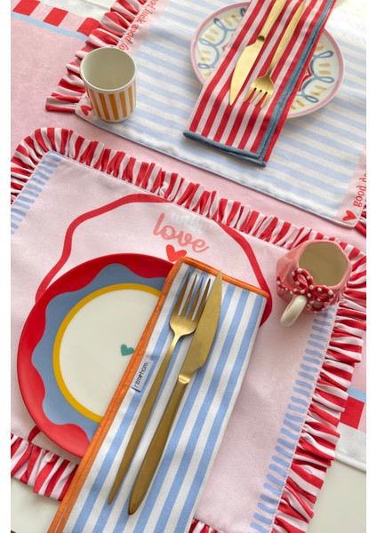 Fırfırlı, Desenli, Dijital Baskılı, Renkli, Çizgili, Amerikan Servis 35X45 cm (1 Adet) fırsatları