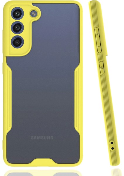 Samsung Galaxy S21 Fe Kılıf Platin Silikon - Sarı Arbkd