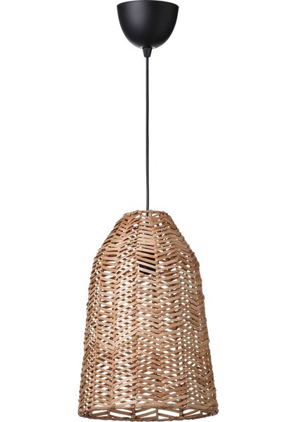Sarkıt Lamba, Rattan-Siyah, 29 cm