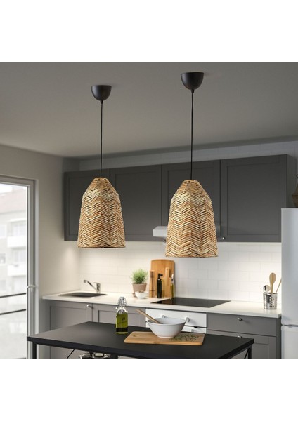 Sarkıt Lamba, Rattan-Siyah, 29 cm fiyatları