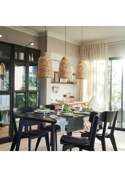 Sarkıt Lamba, Rattan-Siyah, 29 cm modelleri