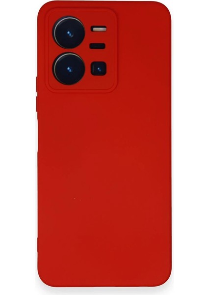 Vivo Y35 Kılıf Nano Içi Kadife Silikon - Kırmızı Arbkd
