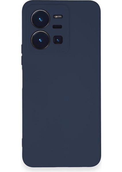 Vivo Y35 Kılıf Nano Içi Kadife Silikon - Lacivert Arbkd