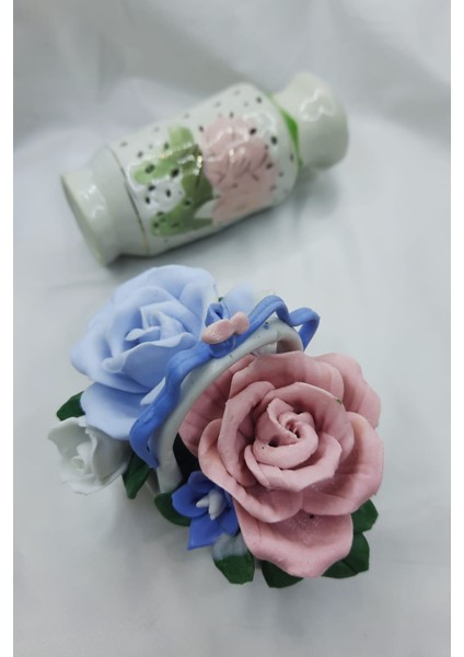 Miniminal Renkli Çiçek Sepeti Dekoratif Biblo modelleri