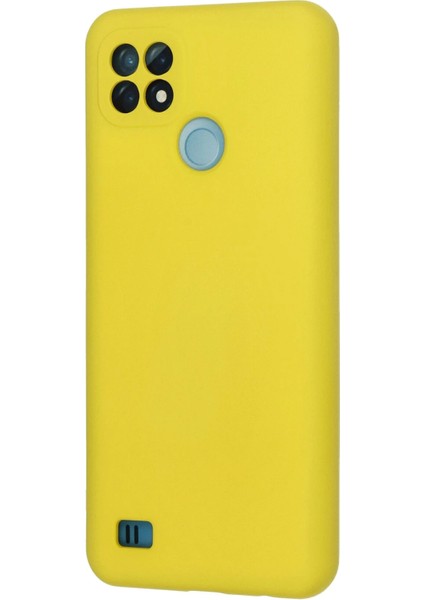 Realme C21 Kılıf Nano Içi Kadife Silikon - Sarı Arbkd modelleri