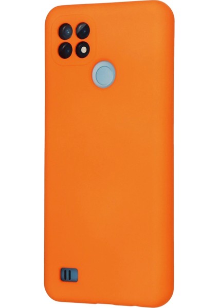 Realme C21 Kılıf Nano Içi Kadife Silikon - Turuncu Arbkd modelleri