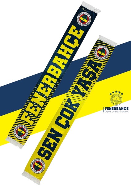 Orijinal Lisanslı Sen Çok Yaşa Fenerbahçe Şal Atkı ve Bileklik Set Kanarya Baskılı Ahşap Kutulu fiyatları
