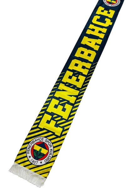 Orijinal Lisanslı Sen Çok Yaşa Fenerbahçe Şal Atkı ve Bileklik Set Kanarya Baskılı Ahşap Kutulu