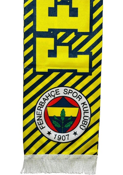 Orijinal Lisanslı Sen Çok Yaşa Fenerbahçe Şal Atkı ve Bileklik Set Kanarya Baskılı Ahşap Kutulu