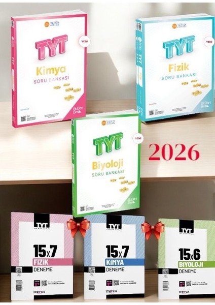 2026 TYT Fizik Soru Bankası - Kimya Soru Bankası - Biyololoji Soru Bankası + Marka Yayınları TYT 3 Deneme Set