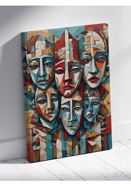 Sanatsal ve Özgün Yüzler Sanatseverler Için Modern Dekorasyon %100 Pamuk Kanvas modelleri