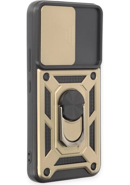 Samsung Galaxy S23 Fe Kılıf Pars Lens Yüzüklü Silikon - Gold Arbkd fiyatları