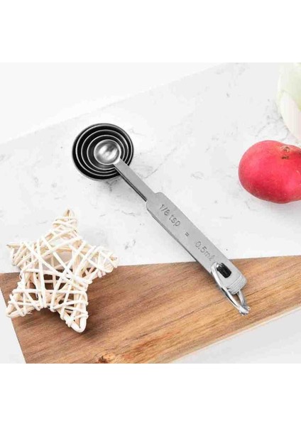 Paslanmaz Çelik 5'li Ölçü Kaşık Seti, Ev Kullanımı Için Şık ve Dayanıklı. modelleri