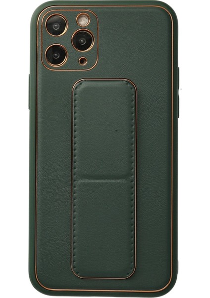 Iphone 11 Pro Kılıf Coco Deri Standlı Kapak - Yeşil Arbkd