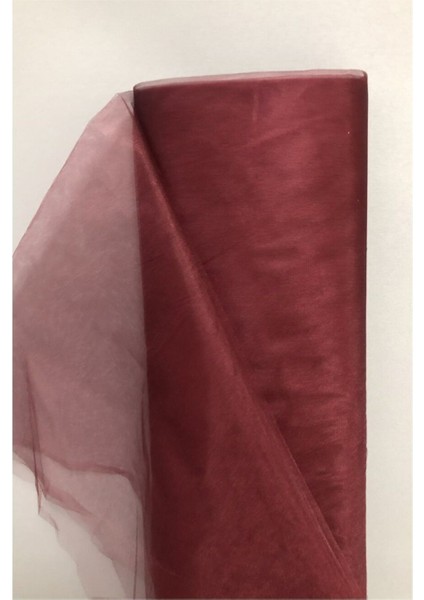 Bordo Kristal Tül 10 Metre Özel Kumaş Süsleme Valiz Tülü