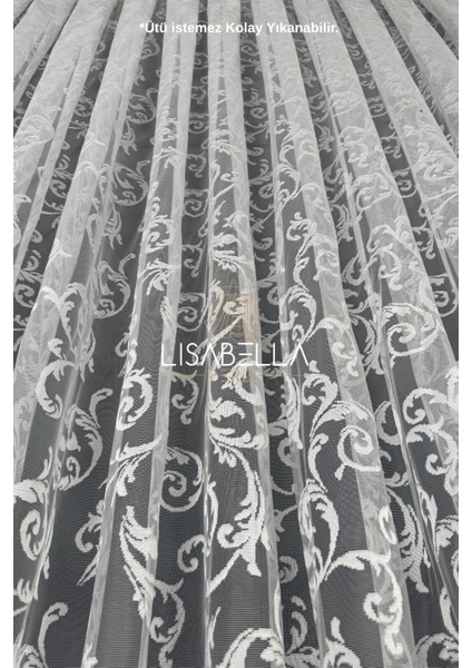 Valeria Dantel Örme Tülle Perde (1x3 Pile Dikişli ) Ütü Istemez. modelleri