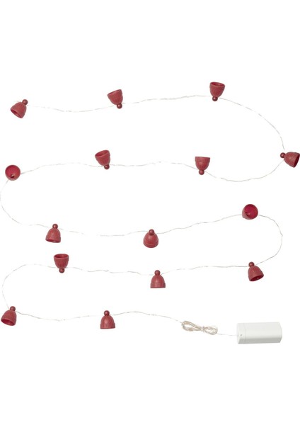 Aydınlatma Zinciri, Kırmızı, 4.3 M, Pilli