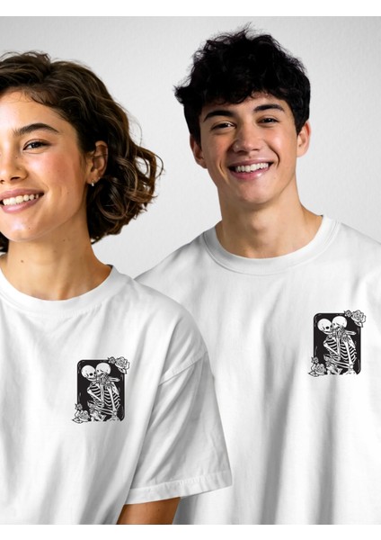 Lovetothedeath Sevgili Kombin Tişörtü | Sevgili Tişört Kombini – Unisex Oversize (2 Adet)