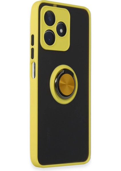 Realme C53 Kılıf Montreal Yüzüklü Silikon Kapak - Sarı Arbkd fiyatları