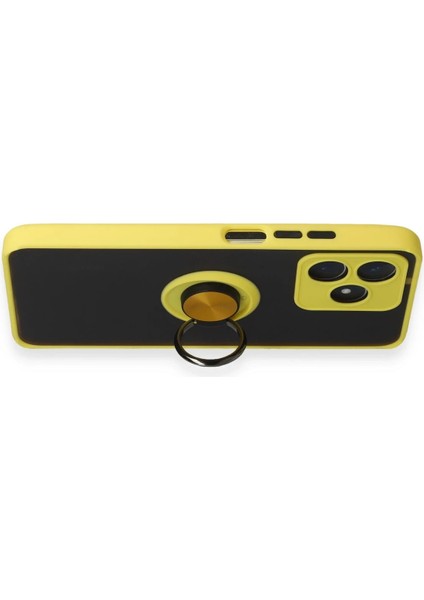 Realme C53 Kılıf Montreal Yüzüklü Silikon Kapak - Sarı Arbkd indirimleri