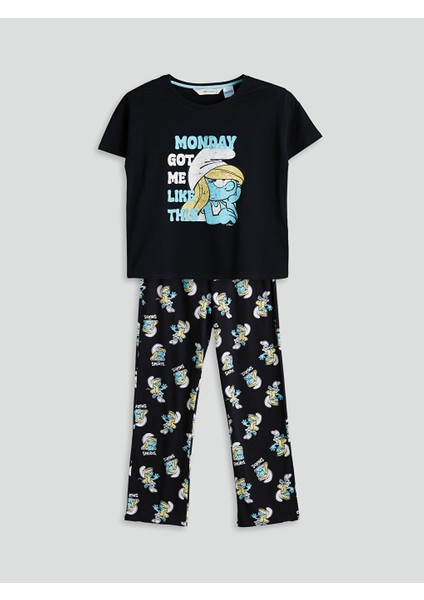 Yeni Sezon Sirinler Baskili Kadin Pijama Takim - S5M916Z8 indirimleri