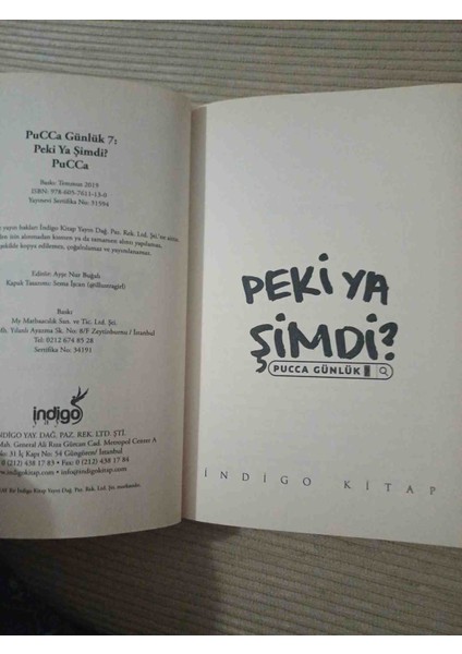 Pucca Günlük 7 - Peki Ya Şimdi ? 2019 Basim 211 Sayfa Kondisyon Çok Iyi Durumda fırsatları