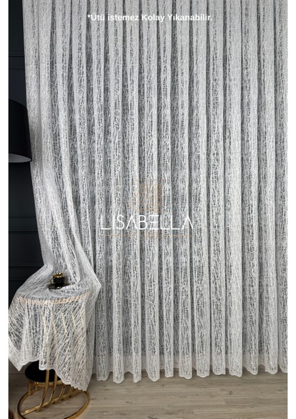 Kabuğun Işıltısı Ağır Gramajlı Örme Tül (1x2 Pile Dikişli) Ütü Istemez. fırsatları