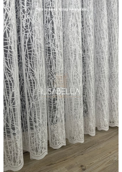 Kabuğun Işıltısı Ağır Gramajlı Örme Tül (1x2 Pile Dikişli) Ütü Istemez. modelleri