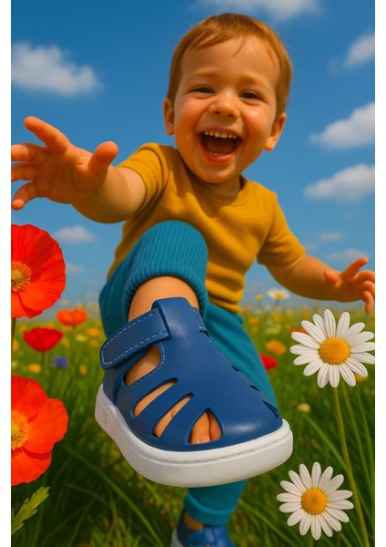 Erkek Bebek Ilk Adım Sandalet Işıklı Bebek Sandalet Ortopedik Bebek Sandalet Hafif Bebek Sandaleti
