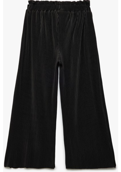 Yeni Sezon Dokulu Beli Lastikli Bol Paça Pantolon fiyatları
