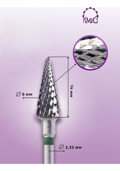 Manikür Çıkarma Çelik Törpü Ucu Yeşil Koni FKDE-060K fiyatları