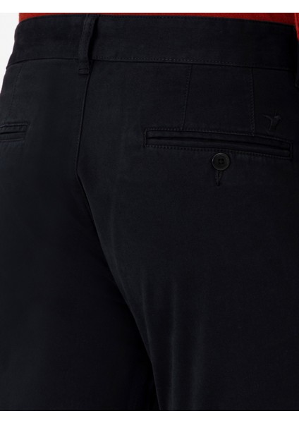 Erkek Siyah Slim Fit Kanvas Pantolon 50304318-VR046