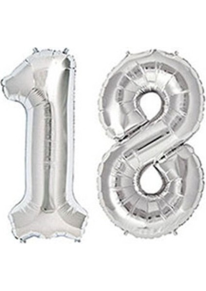 Gümüş 70CM Folyo Balon, 18. Doğum Günü Kutlaması Için Harika Seçenek