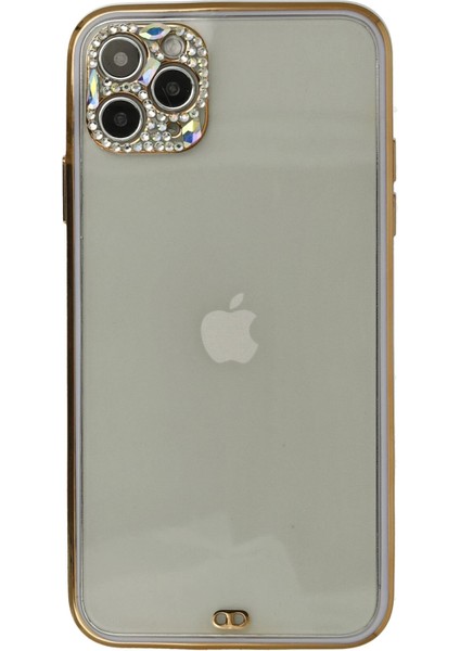 Iphone 11 Pro Kılıf Liva Taşlı Silikon - Mor Arbkd