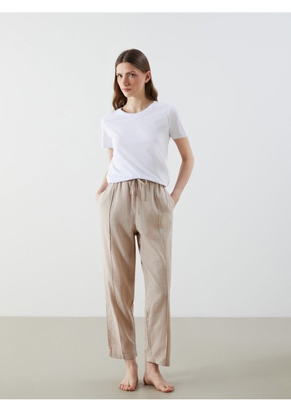 Yeni Sezon Beli Lastikli Kadin Pijama Alti - S5JN68Z8