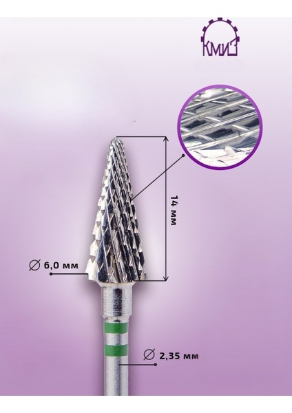 Sol El Manikür Çıkarma Çelik Törpü Ucu Yeşil Koni FKDEL-060K fiyatları