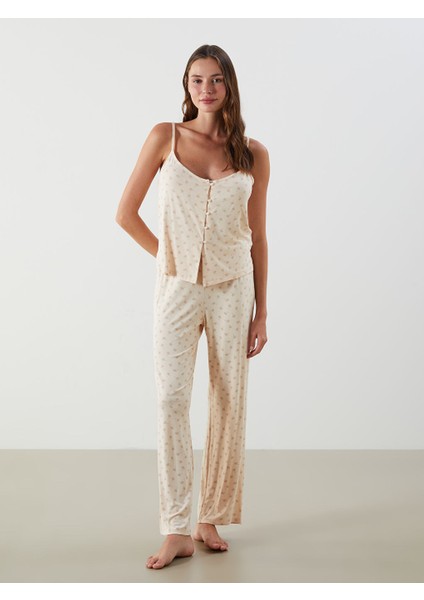 Yeni Sezon V Yaka Baskili Kadin Pijama Takimi - S5JN88Z8 fiyatları