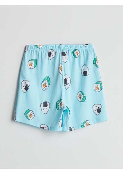 Yeni Sezon Beli Lastikli Desenli Kadin Sort Pijama Alti - S5JK43Z8 fiyatları