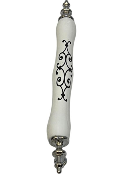 Porselen Kulp Siyah Osmanlı Desenli 128MM(12.8CM) Ayakları Krom Mobilya Çekmece Kapak Kulbu fiyatları