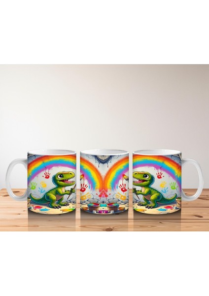 Çocuklara Sütü Sevdiren Sanatçı Dinozor Kupa Bardak fırsatları