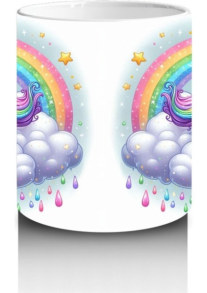 Çocuklara Sütü Sevdiren Gökyüzünde Parıldayan Unicorn Kupa Bardak fiyatları