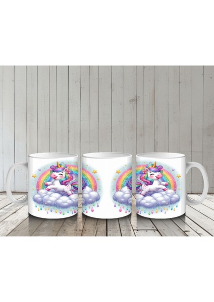 Çocuklara Sütü Sevdiren Gökyüzünde Parıldayan Unicorn Kupa Bardak indirimleri