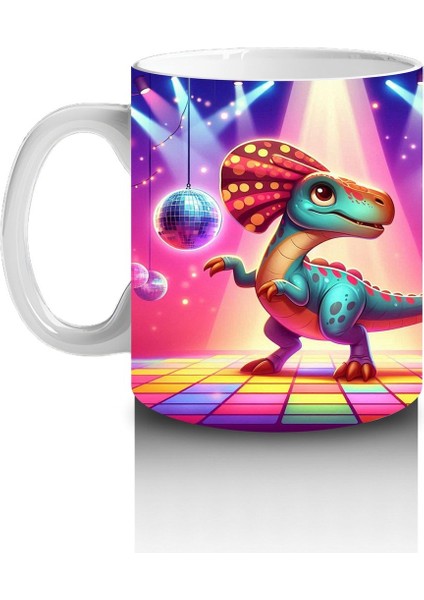 Çocuklara Sütü Sevdiren Disko Dans Eden Dinozorlar Kupa Bardak