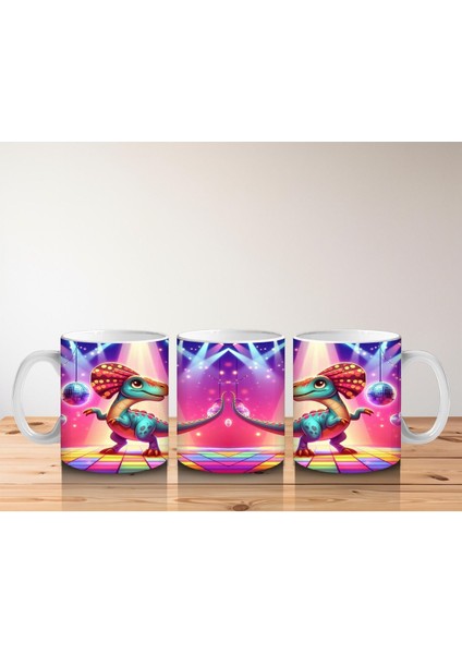 Çocuklara Sütü Sevdiren Disko Dans Eden Dinozorlar Kupa Bardak fırsatları