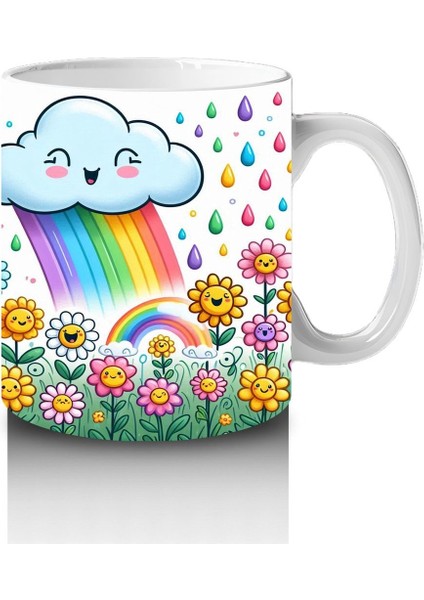 Çocuklara Sütü Sevdiren Gökyüzü Çiçek Yağmuru Kupa Bardak modelleri