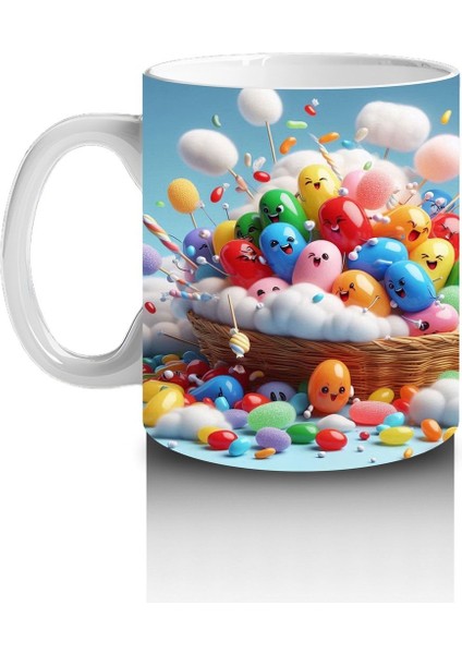 Çocuklara Sütü Sevdiren Neşeli Balon Sepeti Kupa Bardak