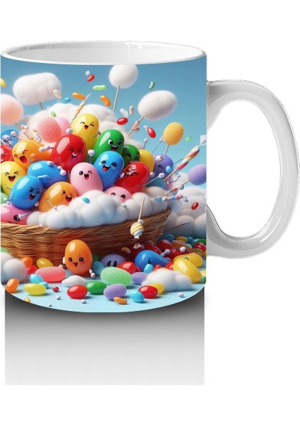 Çocuklara Sütü Sevdiren Neşeli Balon Sepeti Kupa Bardak modelleri