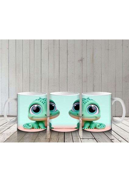 Çocuklara Sütü Sevdiren Neşeli Bukalemun Kupa Bardak indirimleri