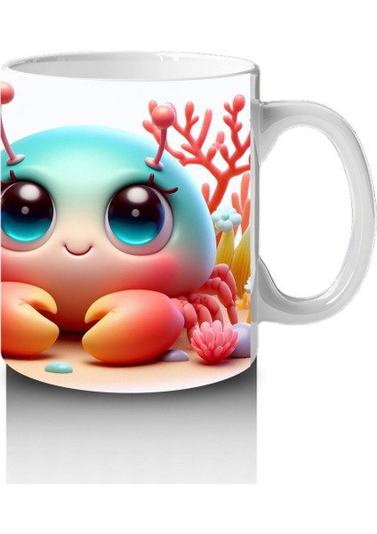 Çocuklara Sütü Sevdiren Mercan Resifi Yengeci Kupa Bardak modelleri