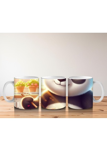 Çocuklara Sütü Sevdiren Pasta Keyfi Panda Kupa Bardak fırsatları